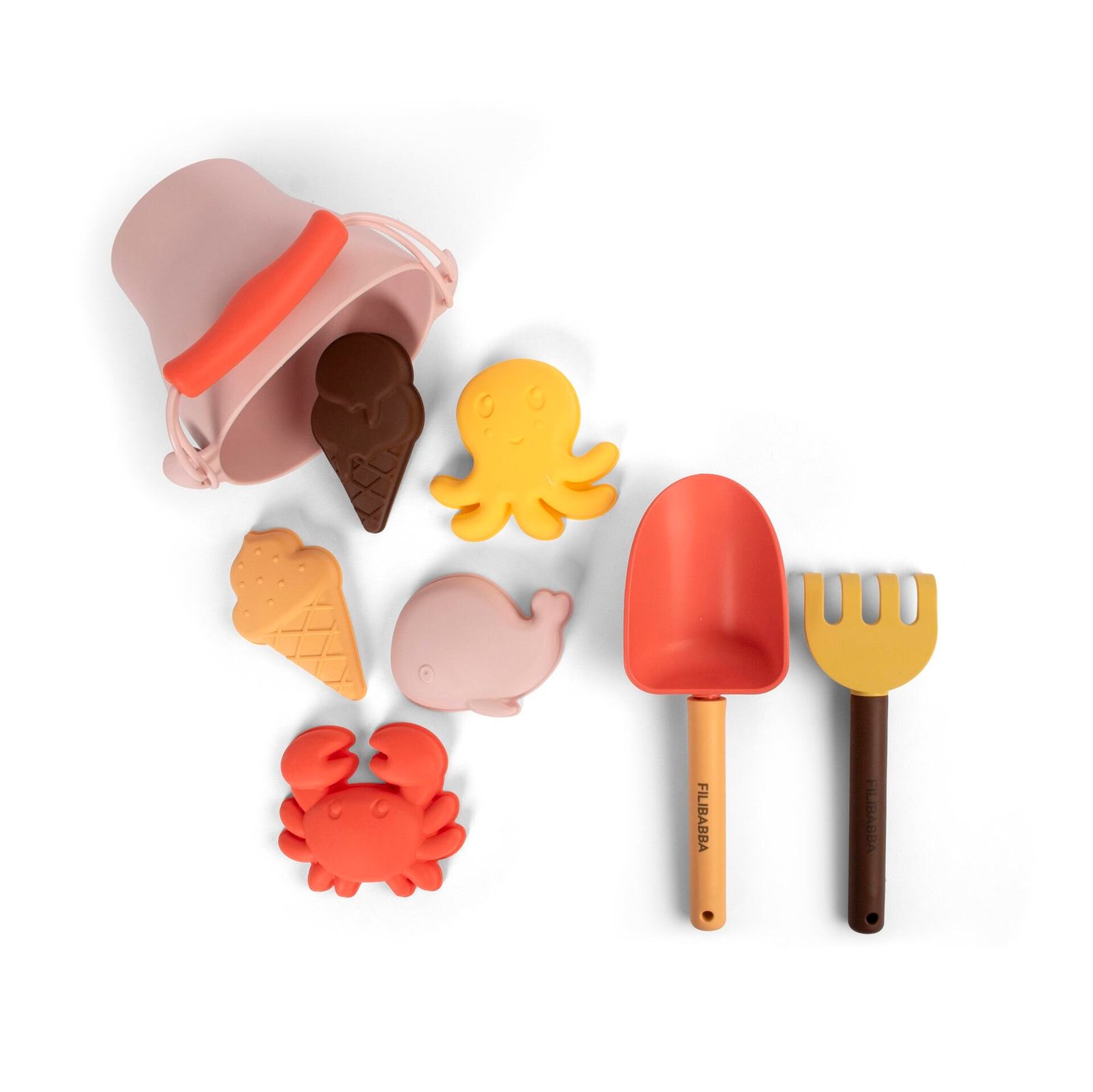 Filibabba Silikon Strandset Peach Mix