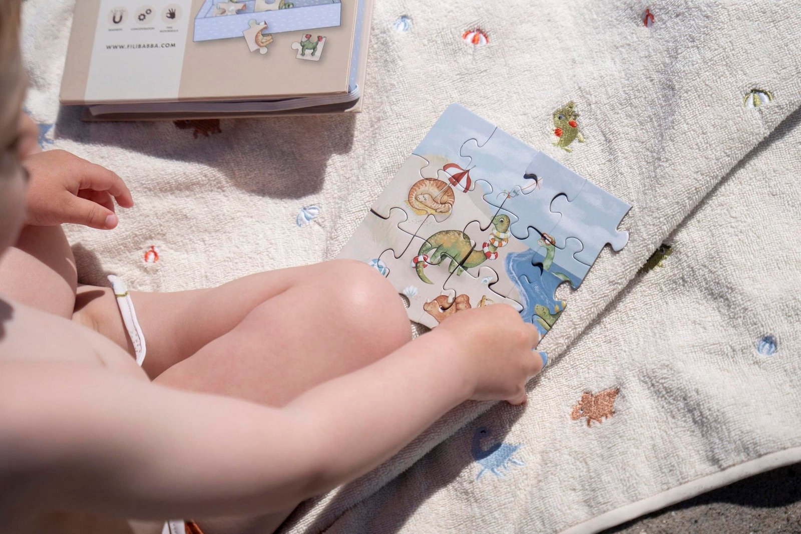 Filibabba Magnetiskt Spel Dino Beach-pussel