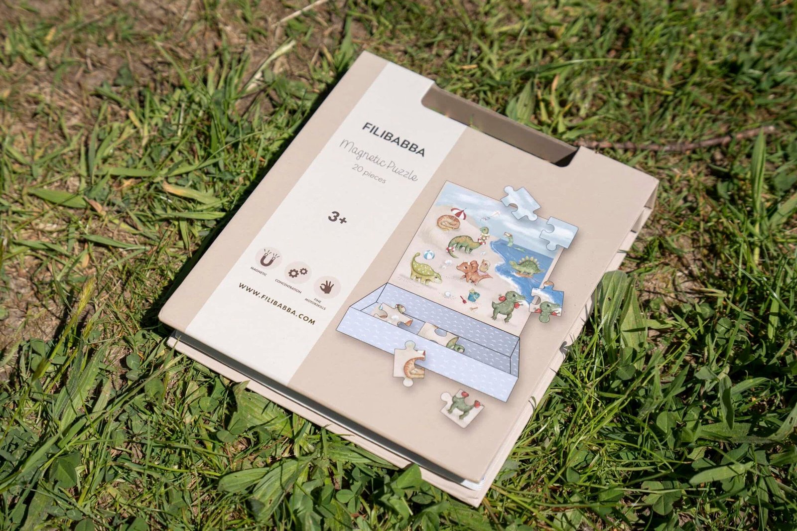 Filibabba Magnetiskt Spel Dino Beach-pussel