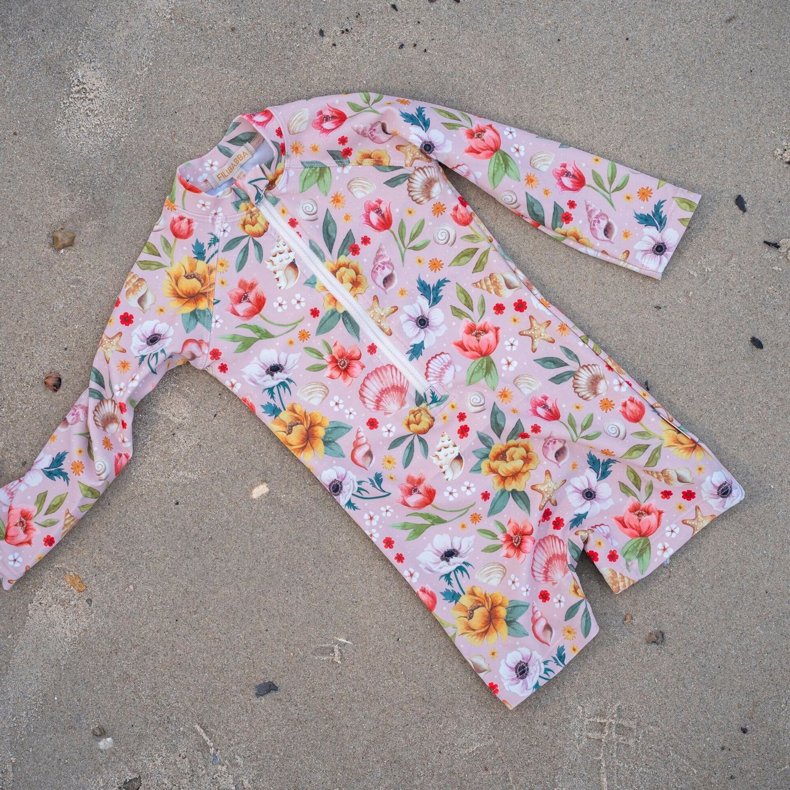 Filibabba Villads UV-dräkt 1–2 år Ocean Blossom