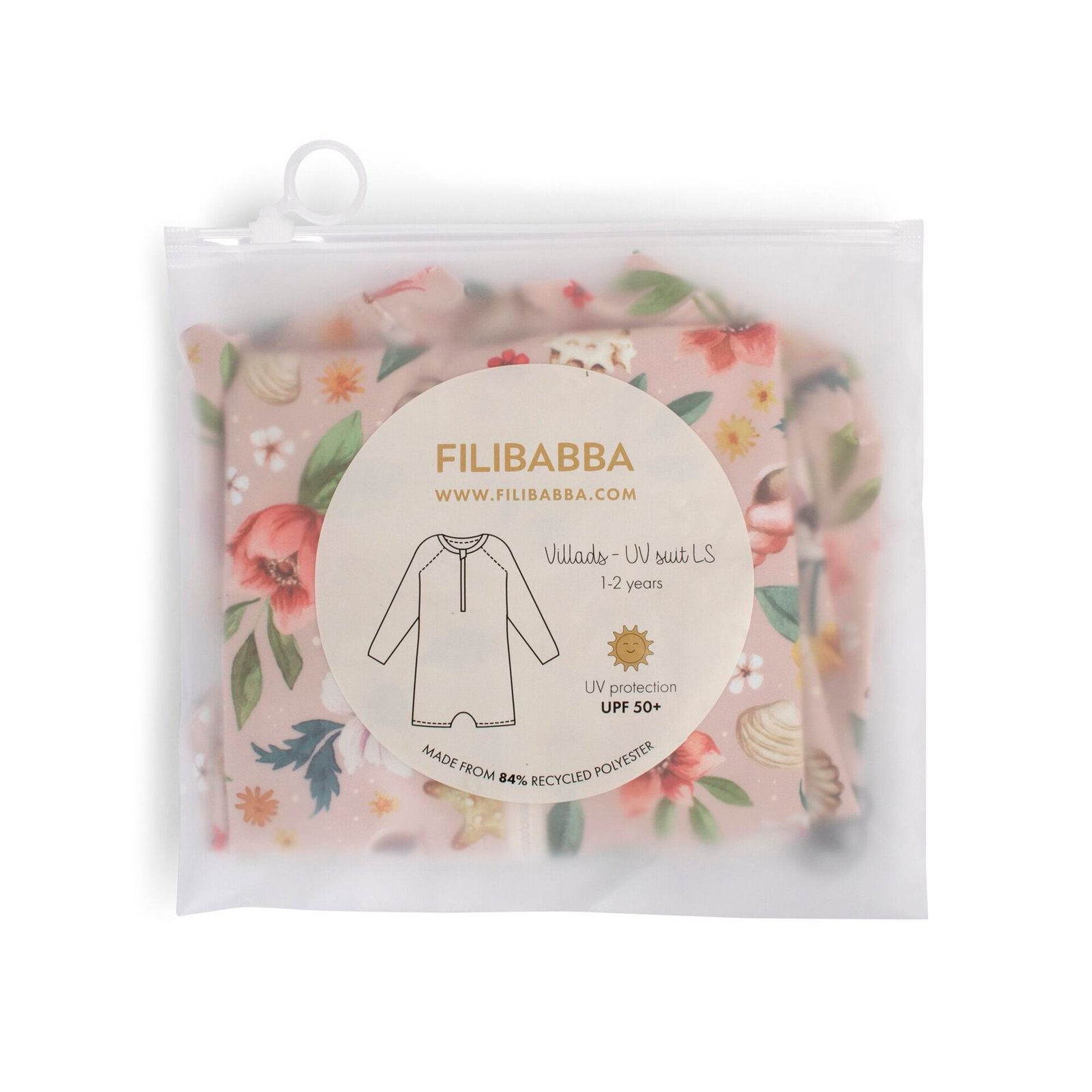 Filibabba Villads UV-dräkt 1–2 år Ocean Blossom