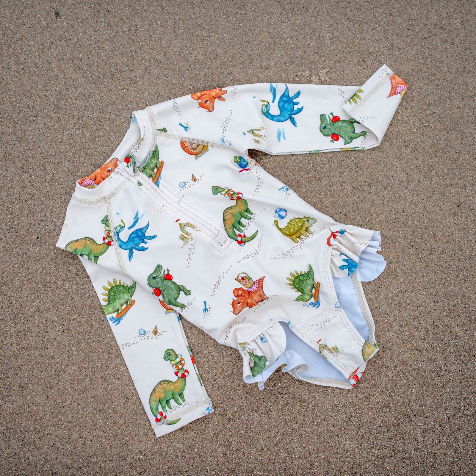 Filibabba Vilje UV-dräkt 1–2 år Dino Beach