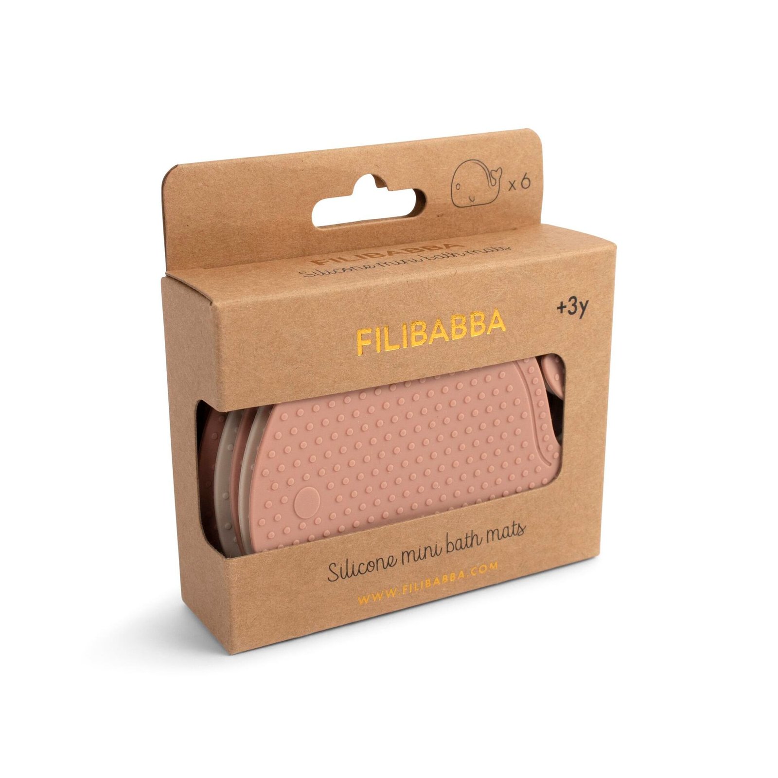 Filibabba Silikon Minibadmattor Valar Rose Mix 6 st