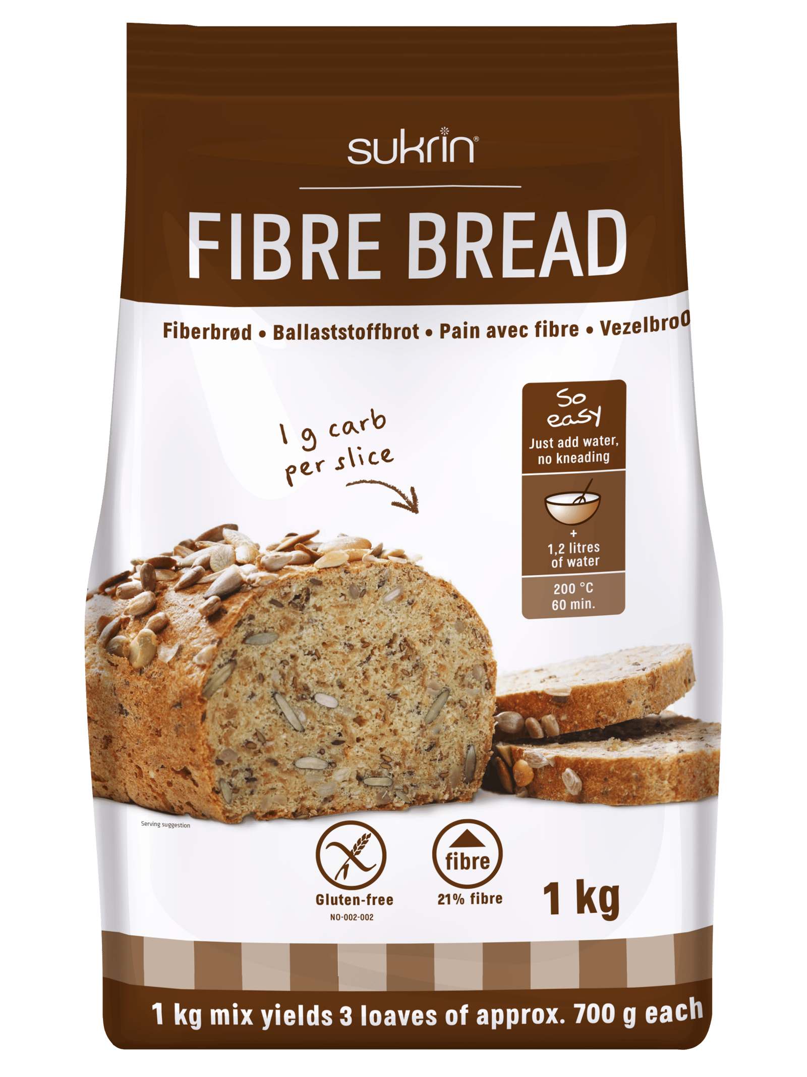 Sukrin Fiberbröd Brödmix 1 kg