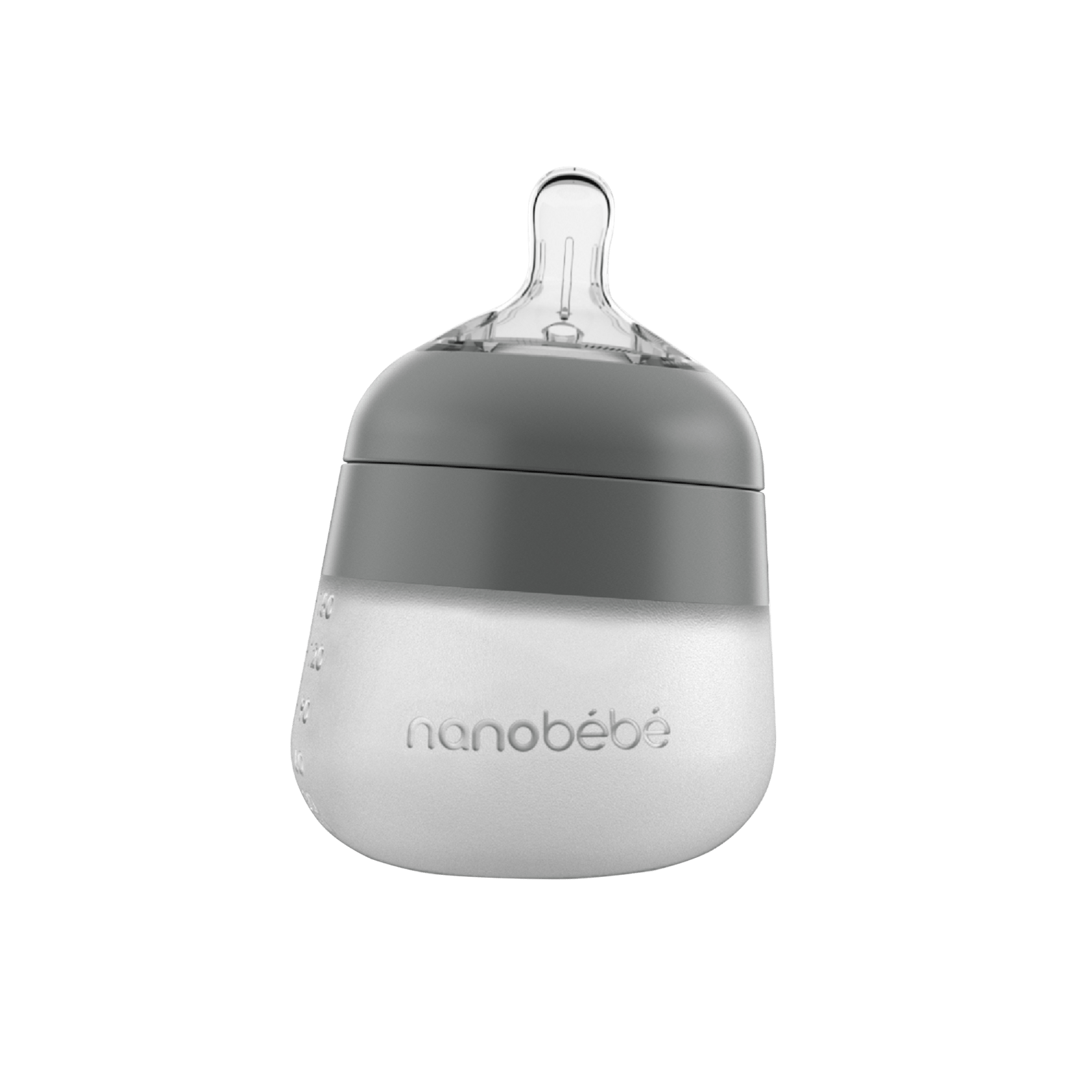 Nanobébé Flexy Silikonflaska grå 150 ml