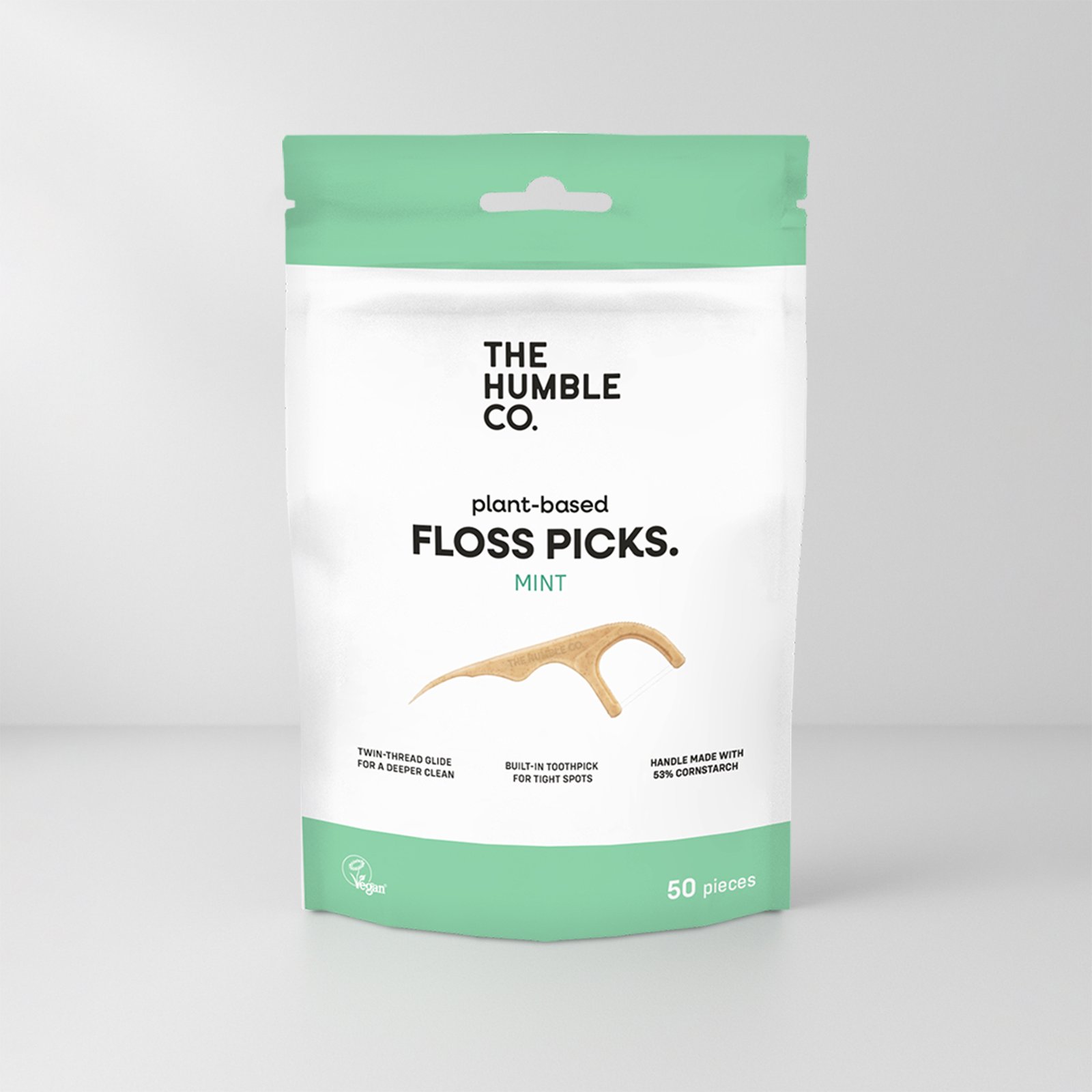 The Humble Co. Floss Picks Original Tandtrådsbyglar Mint 50 st