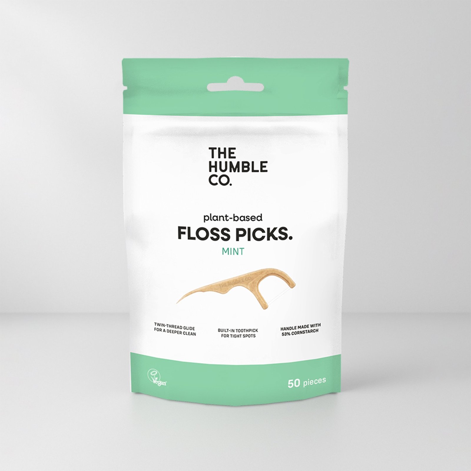 The Humble Co. Floss Picks Original Tandtrådsbyglar Mint 50 st