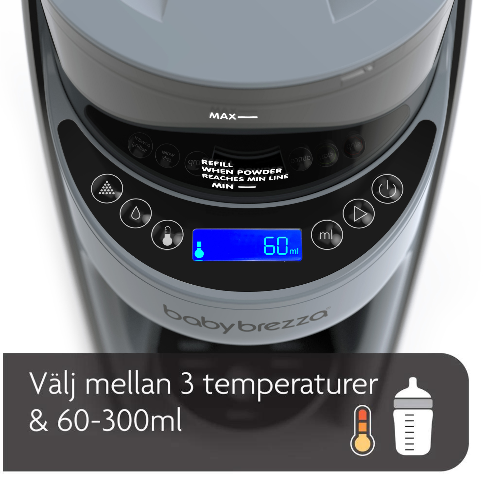 Baby Brezza Formula Pro Advanced Välling & Ersättningsmaskin Slate