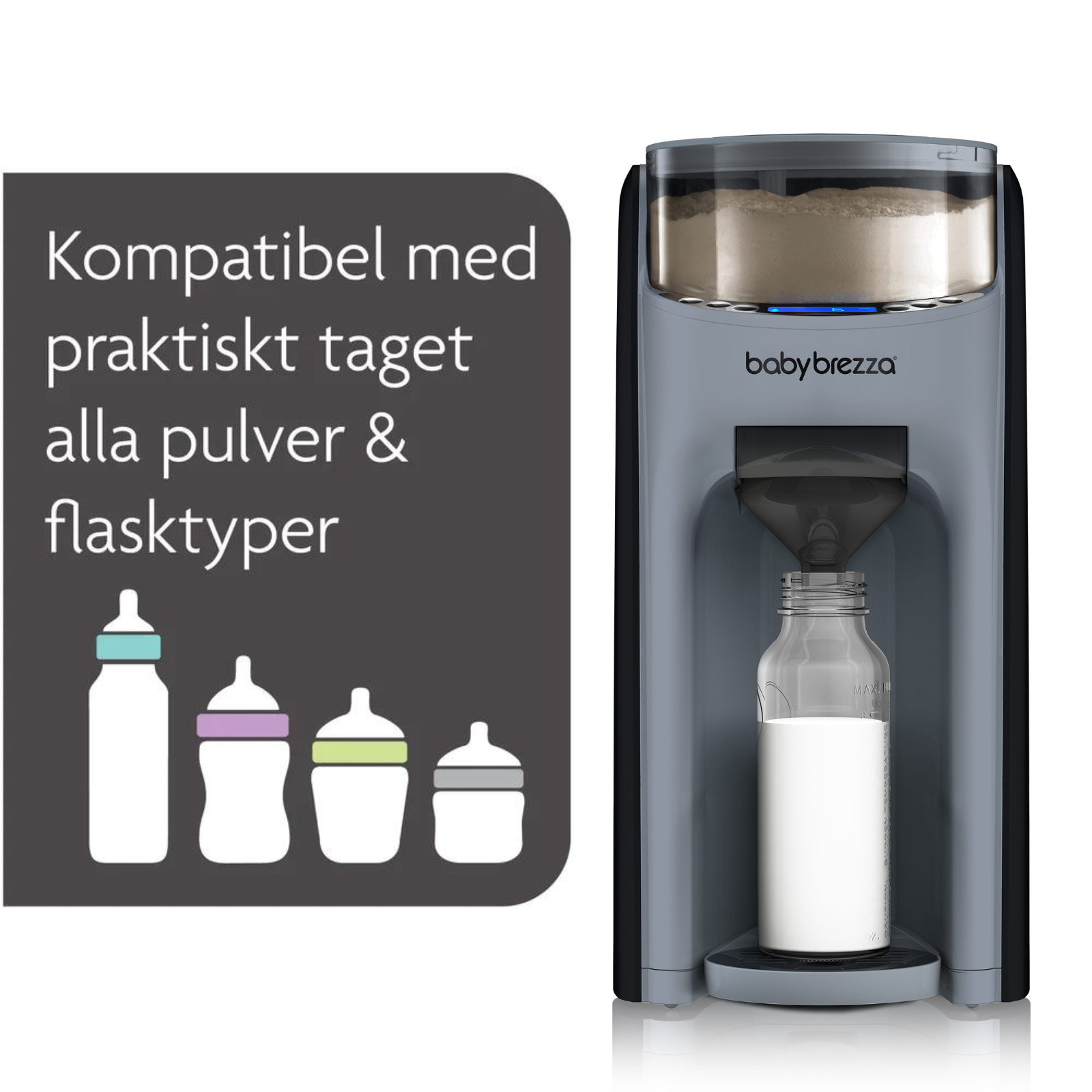 Baby Brezza Formula Pro Advanced Välling & Ersättningsmaskin Slate