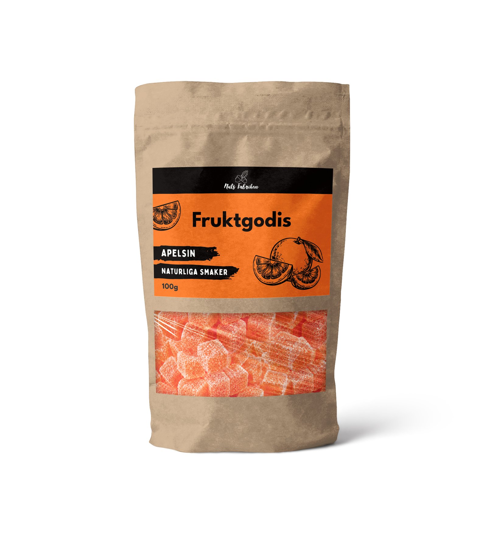 Nuts Fabriken Fruktgodis Apelsin 100 g