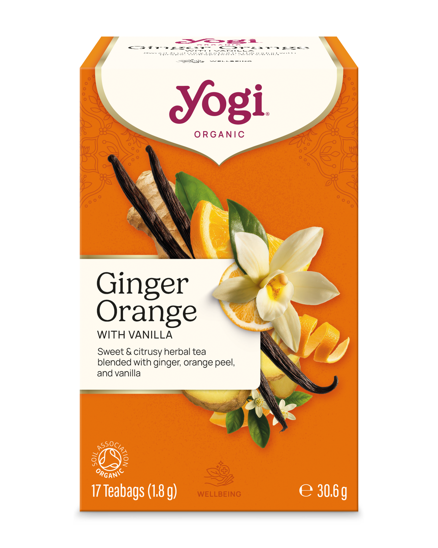Yogi Tea Ingefära Apelsin Vanilj KRAV 17 Påsar