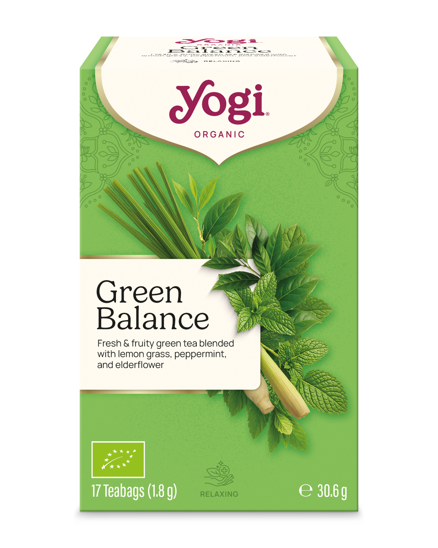 Yogi Tea Ayuvediskt Ekologiskt Grönt te med aromatisk kombucha 17 påsar