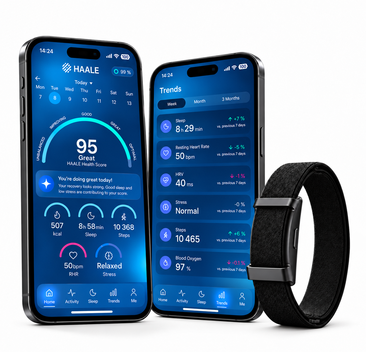 HAALE - Smart Band-Black/Black