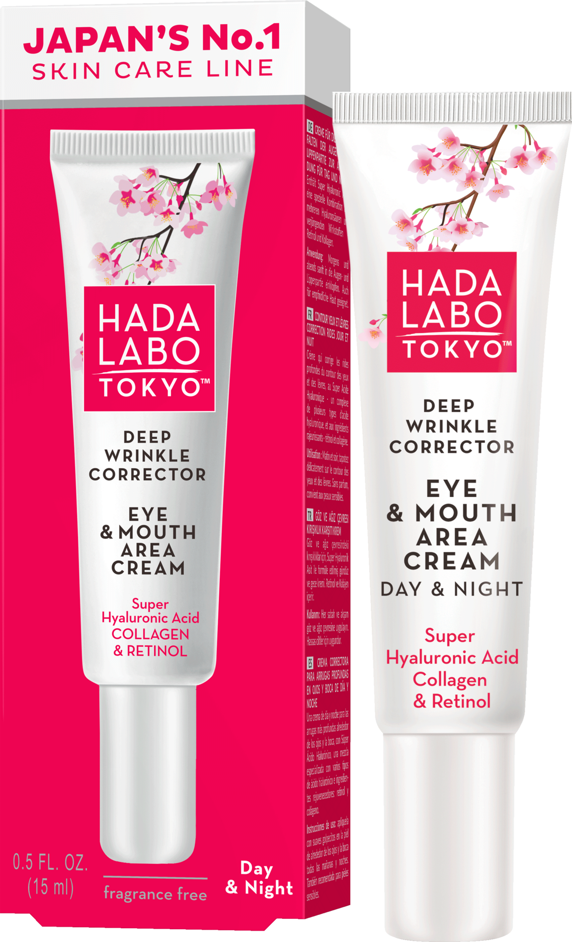 Hada Labo Tokyo Deep Wrinkle Corrector Eye & Mouth Area Cream 15 ml