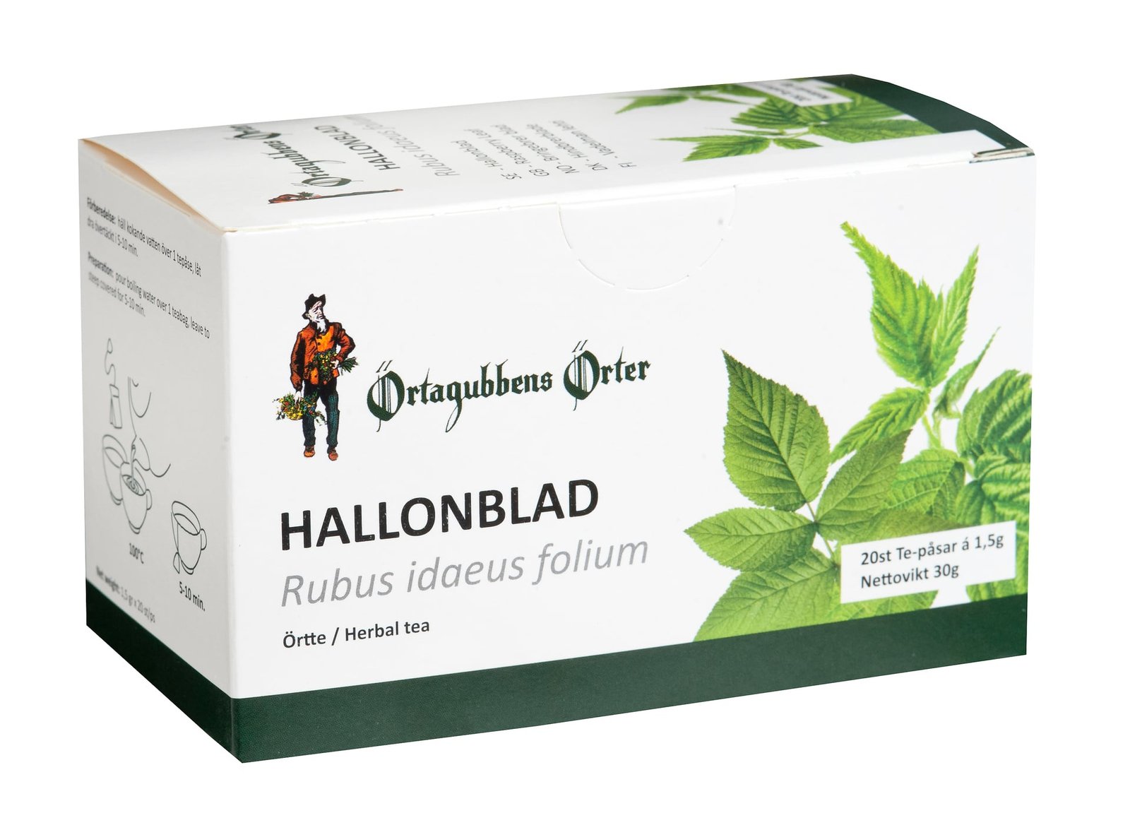 Örtagubbens Örter Hallonblad 20 Tepåsar