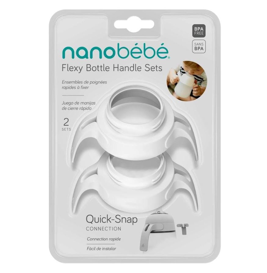 Nanobébé Handtag Flexy Flaska Vit 2st