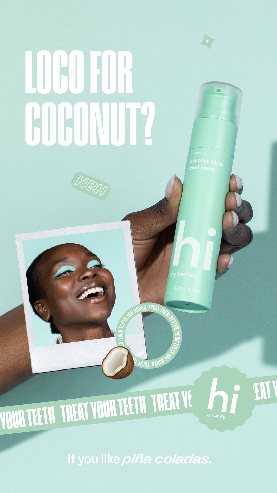 Hismile Coconut Whip Toothpaste 60g