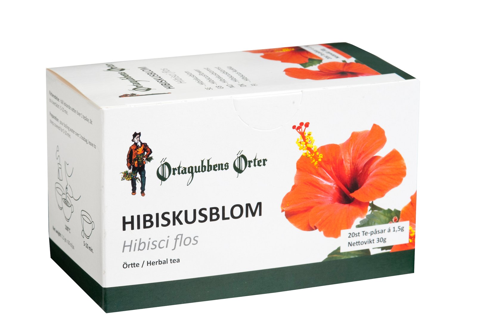 Örtagubbens Örter Hibiskusblomma 20 Tepåsar