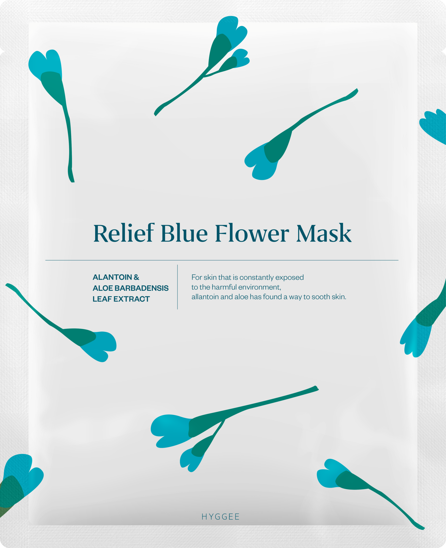 Hyggee Blue Flower Relief Flower Mask 35ml