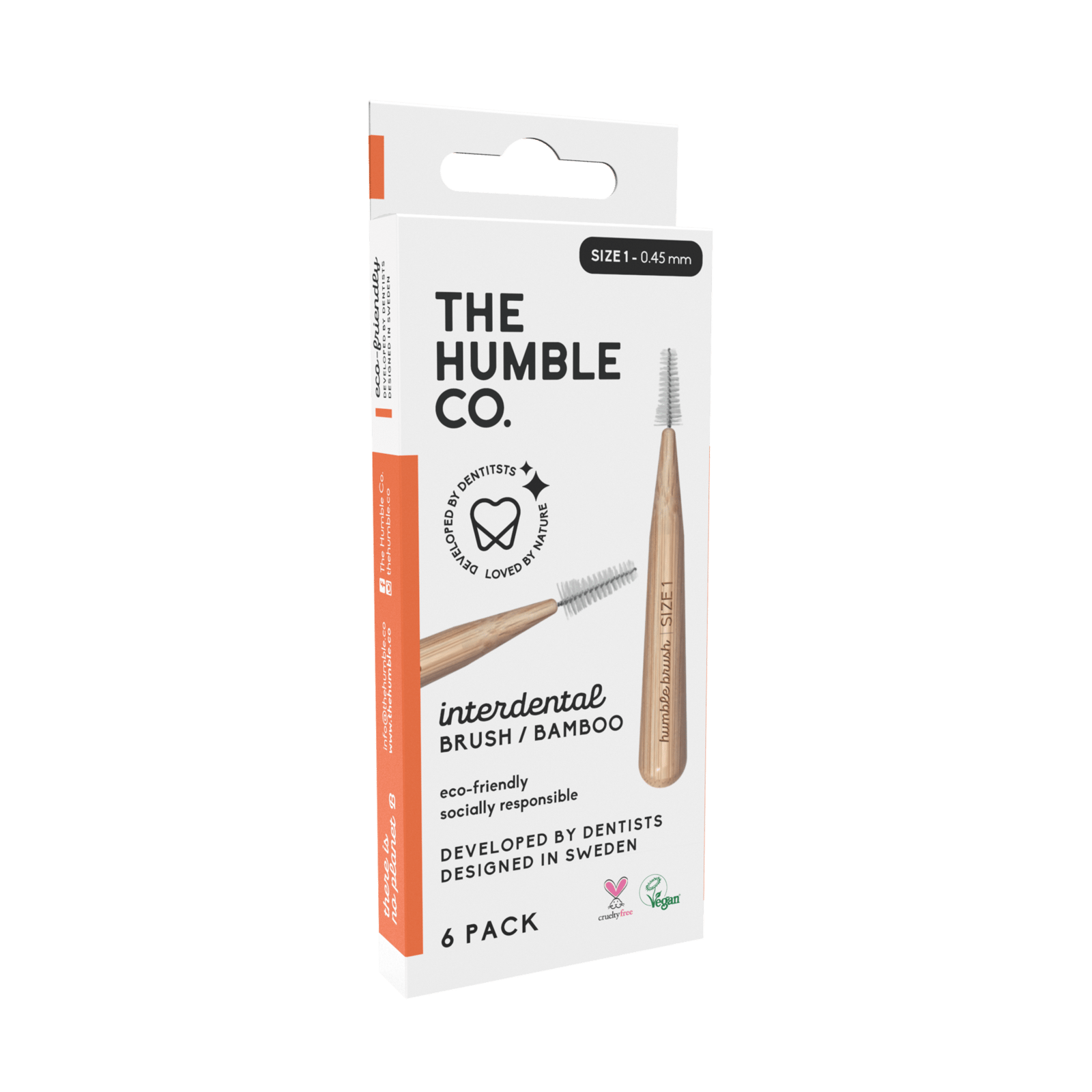 The Humble Co. Interdental Mellanrumsborste Bambu Stl 1 - 0,45 mm 6 st