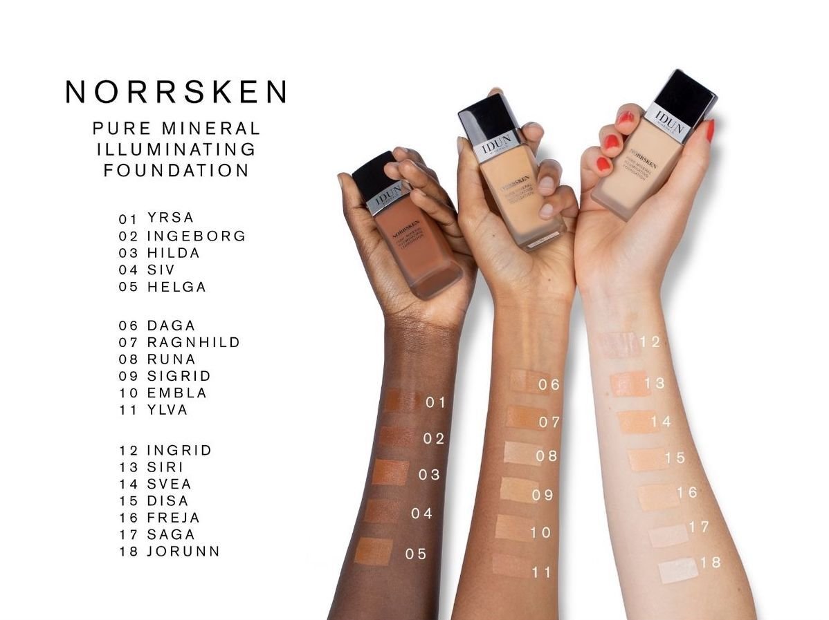 IDUN Minerals Liquid Mineral Foundation Norrsken Jorunn Neutral Extra Light 30 ml