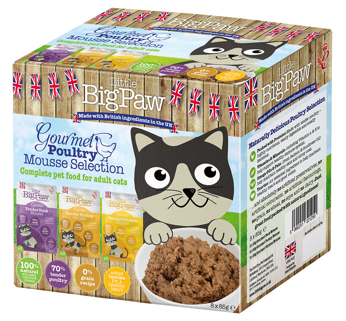 Little BigPaw Gourmet Poultry  Mousse Selection 720 g