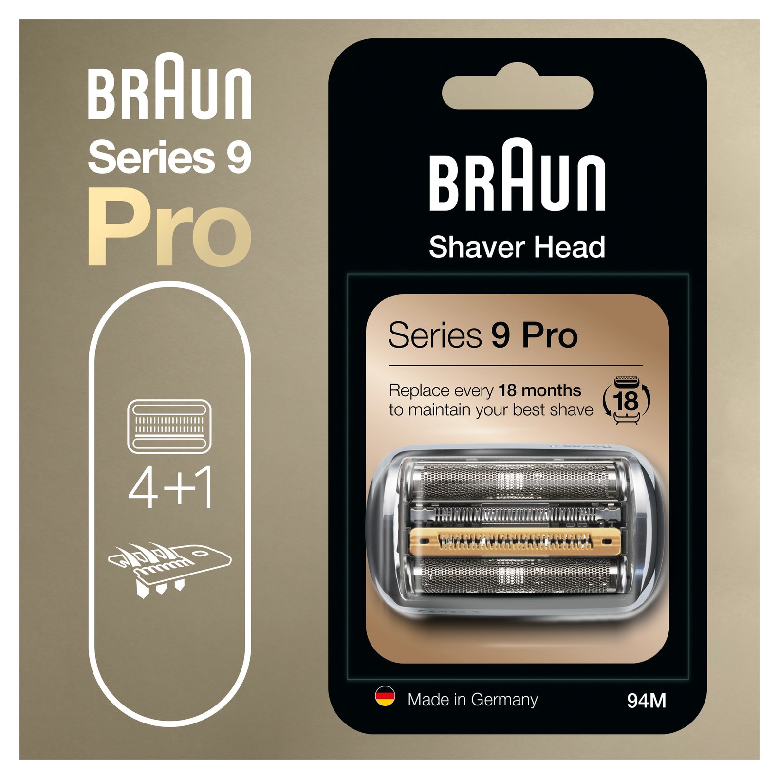 Braun Series Byteskassett till elektriskt rakapparatshuvud Del 94M Silver