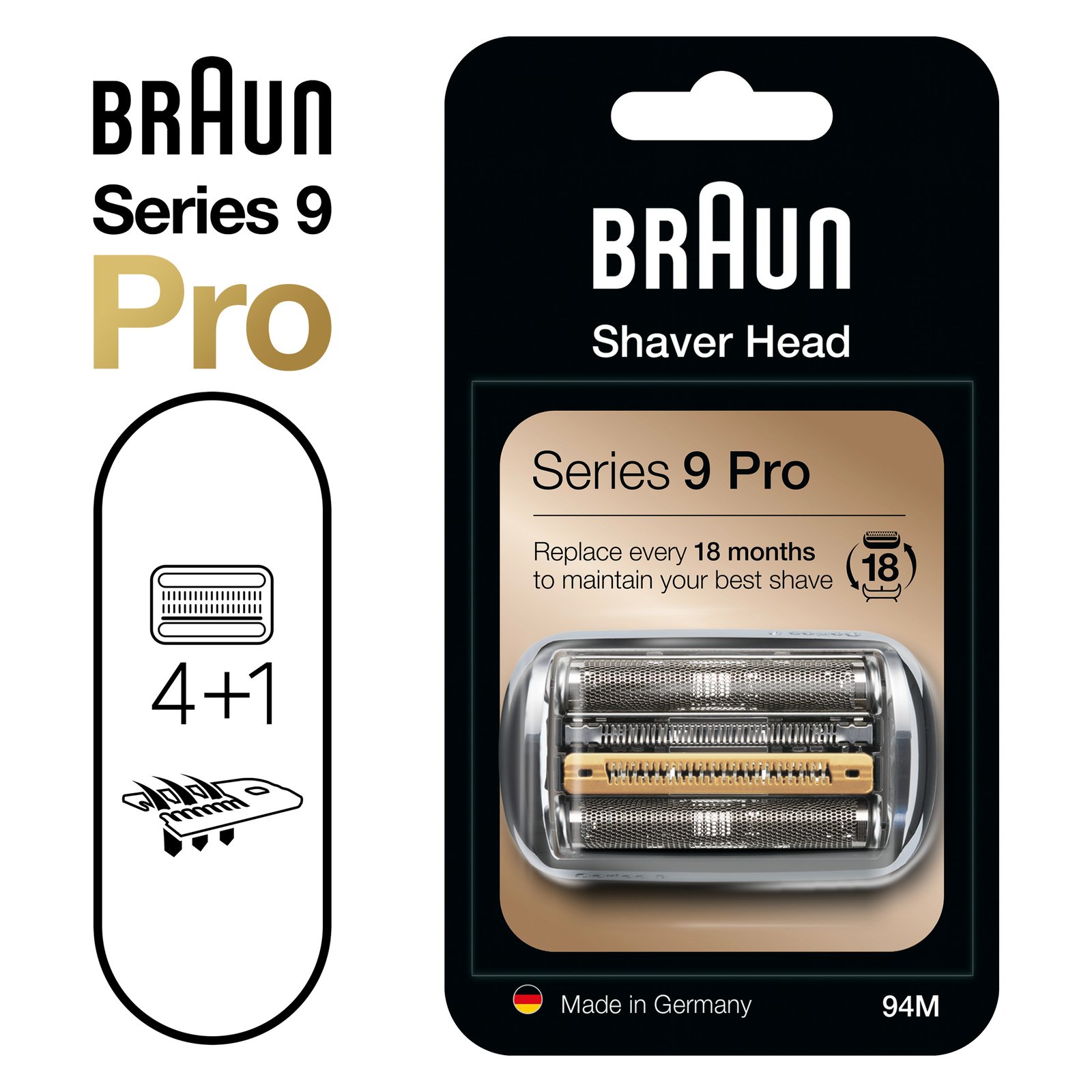 Braun Series Byteskassett till elektriskt rakapparatshuvud Del 94M Silver