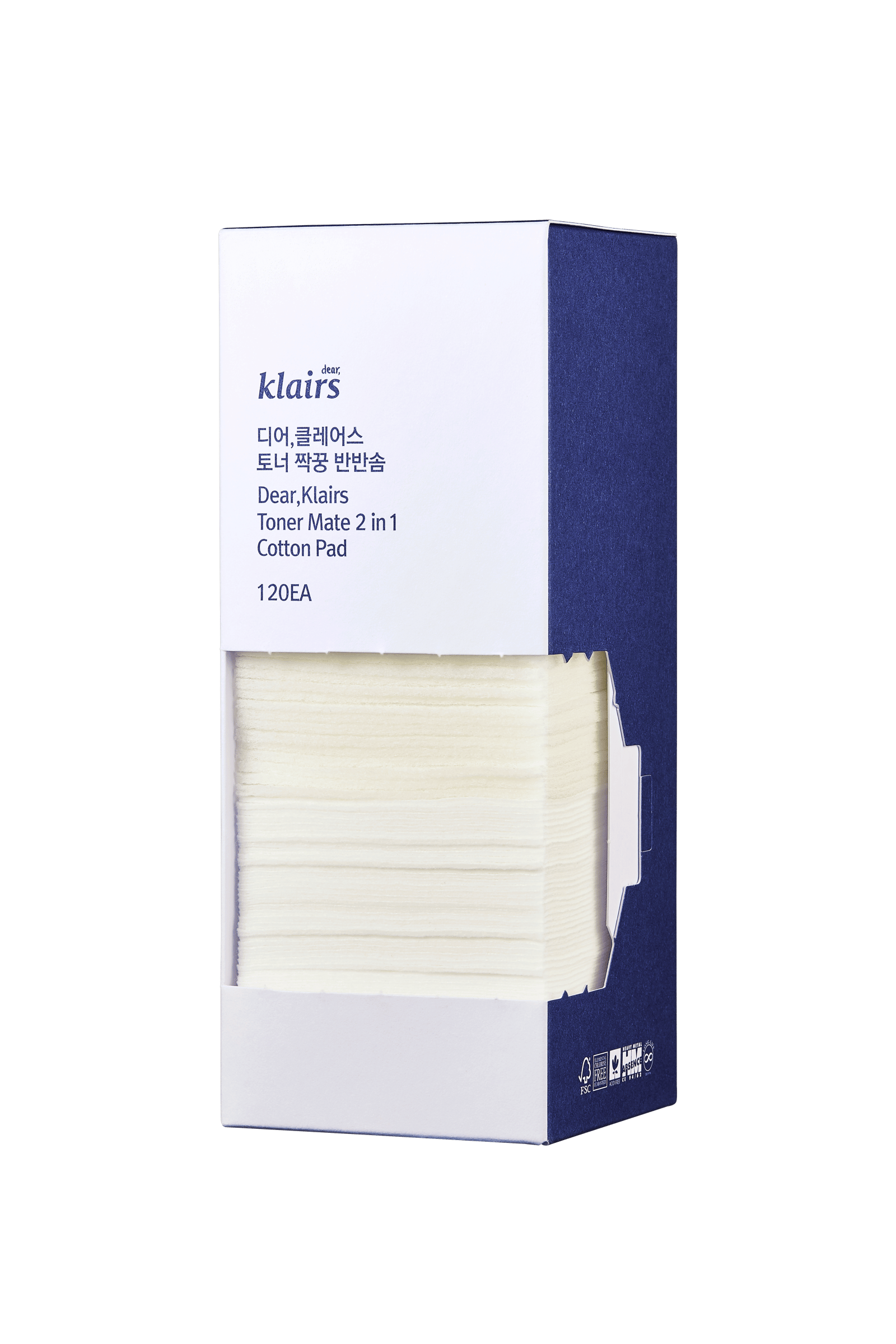 Klairs Toner Mate 2 in 1 Cotton Pad 60pcs