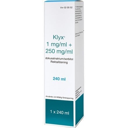 Klyx rektallösning 1mg/ml+250mg/ml 240 ml