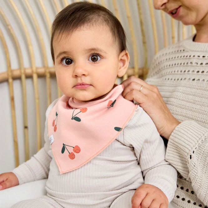 Lässig Dregellapp Bandana/Cowl-Neck Happy Fruits Cherry 2 st