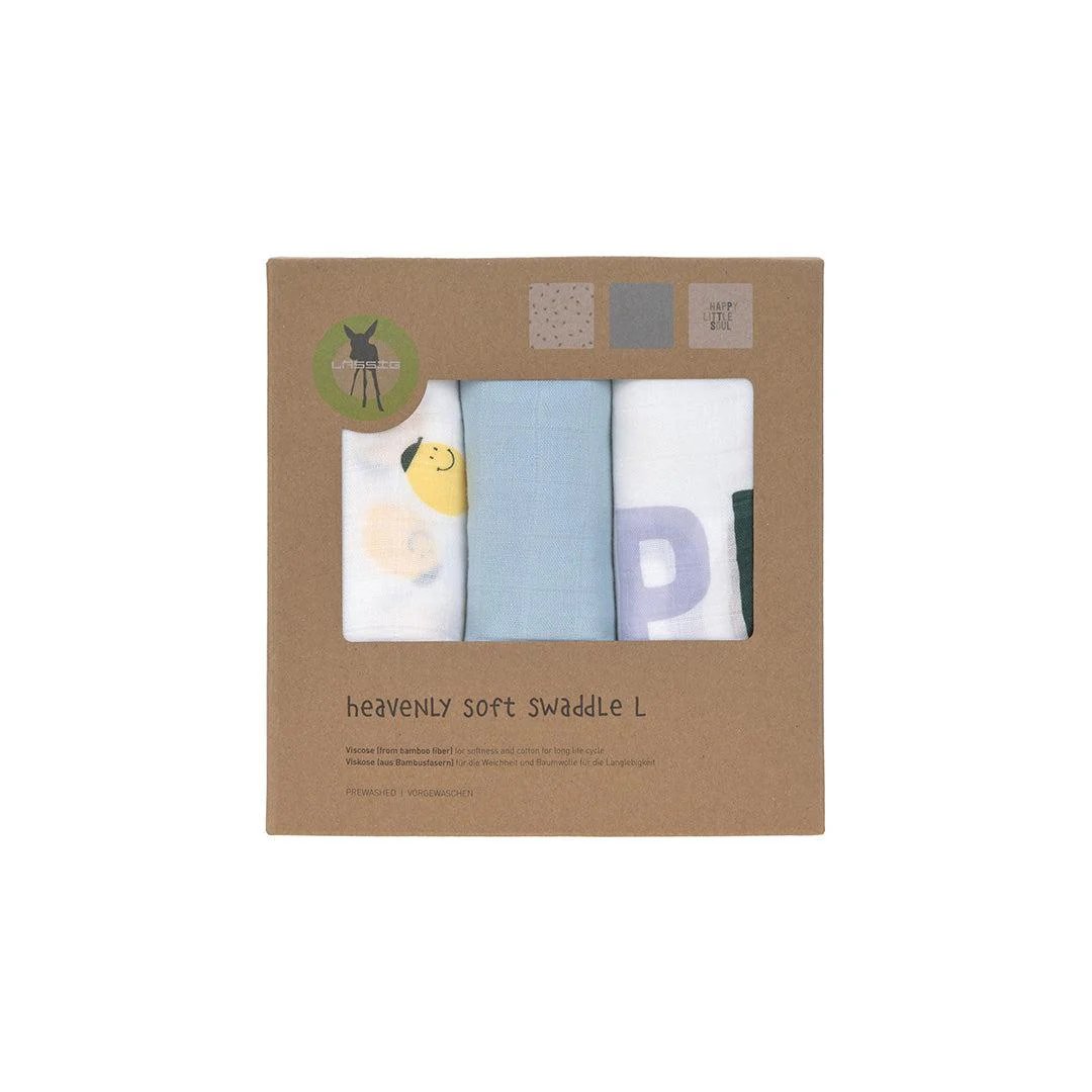 Lässig Mjuk Babyfilt L Happy Fruits Lemon 3-pack