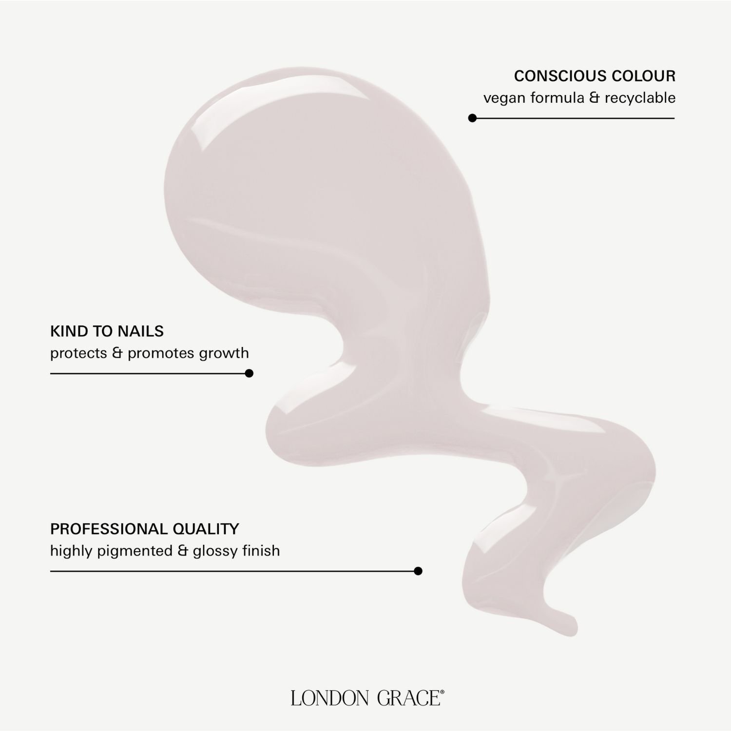 London Grace Nail Strengthener ml London Grace Glossy Top Coat 12 ml