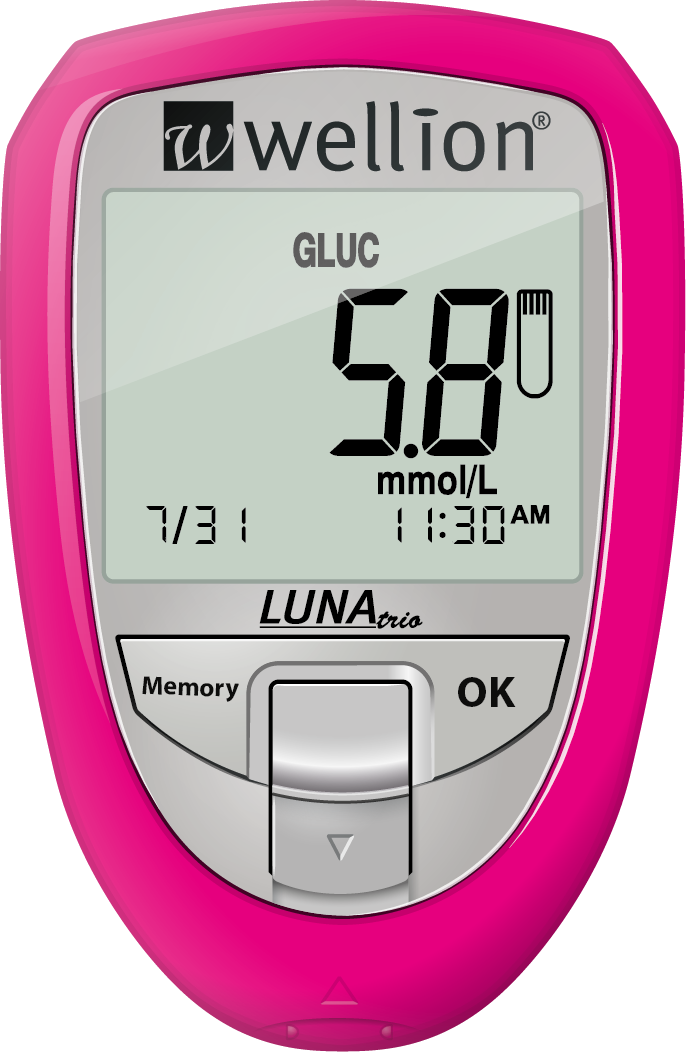 Wellion LUNA Trio Glukosmätare Rosa