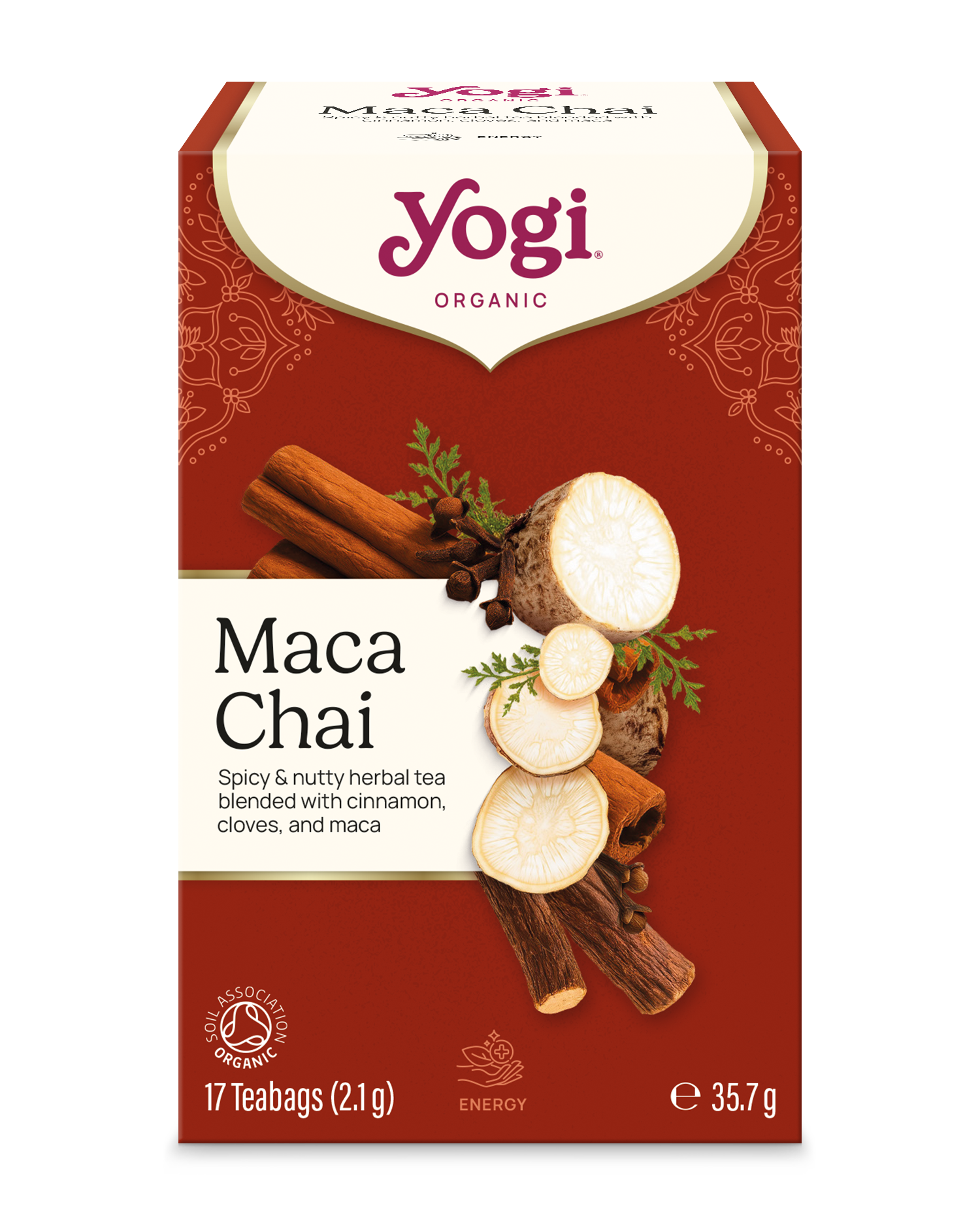 Yogi Tea Maca Chai Ayurvedisk Kryddte 17 påsar