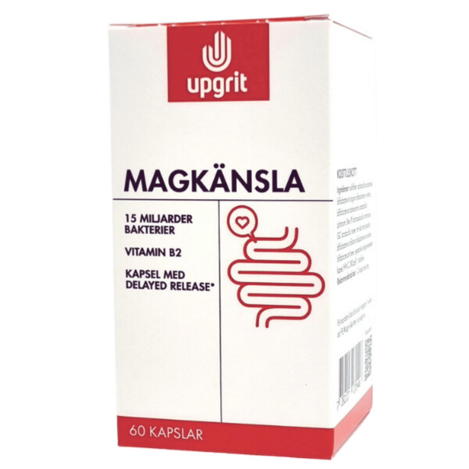 Upgrit Magkänsla Mjölksyrabakterier 60 kapslar
