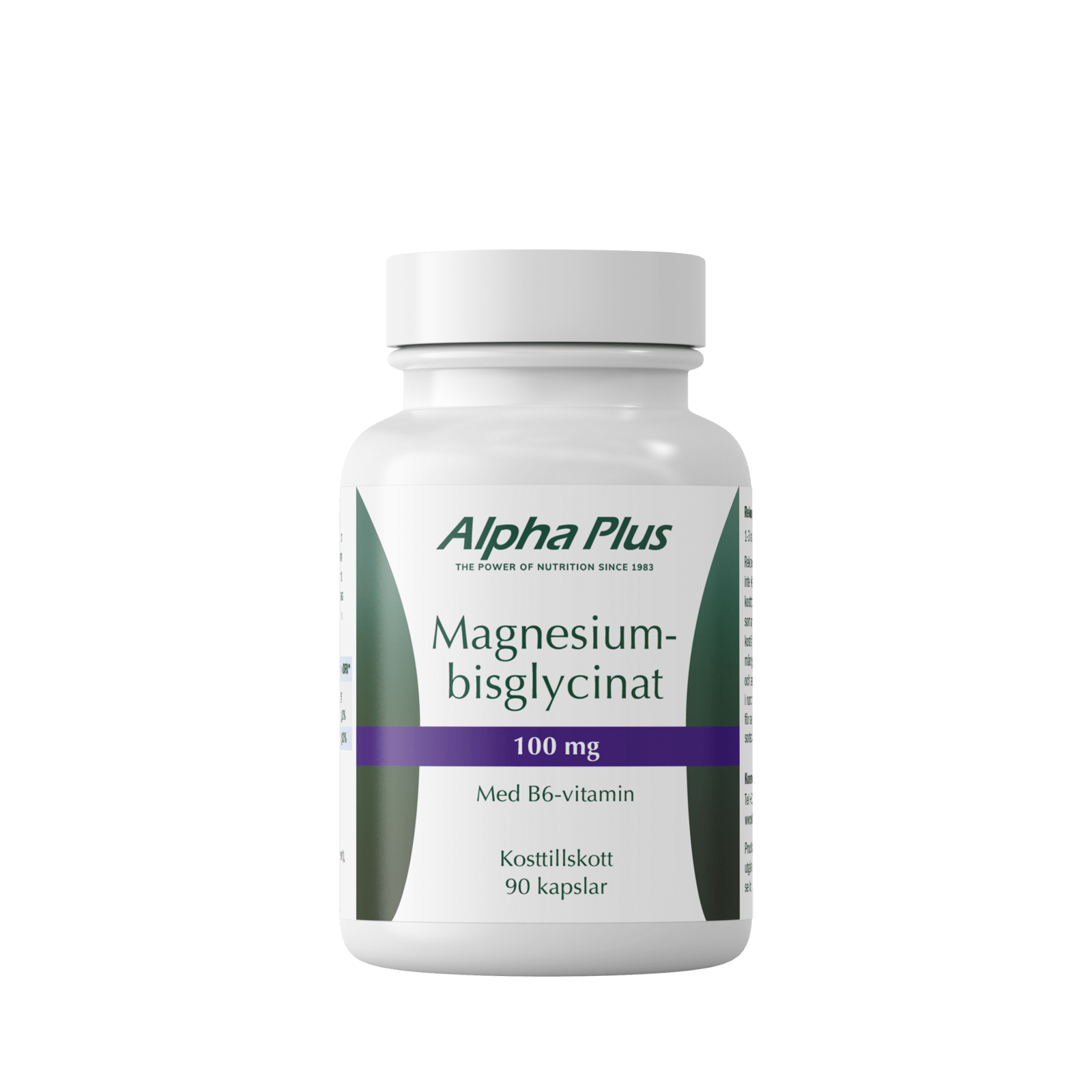 Alpha Plus Magnesiumbisglycinat 100 mg 90 kapslar