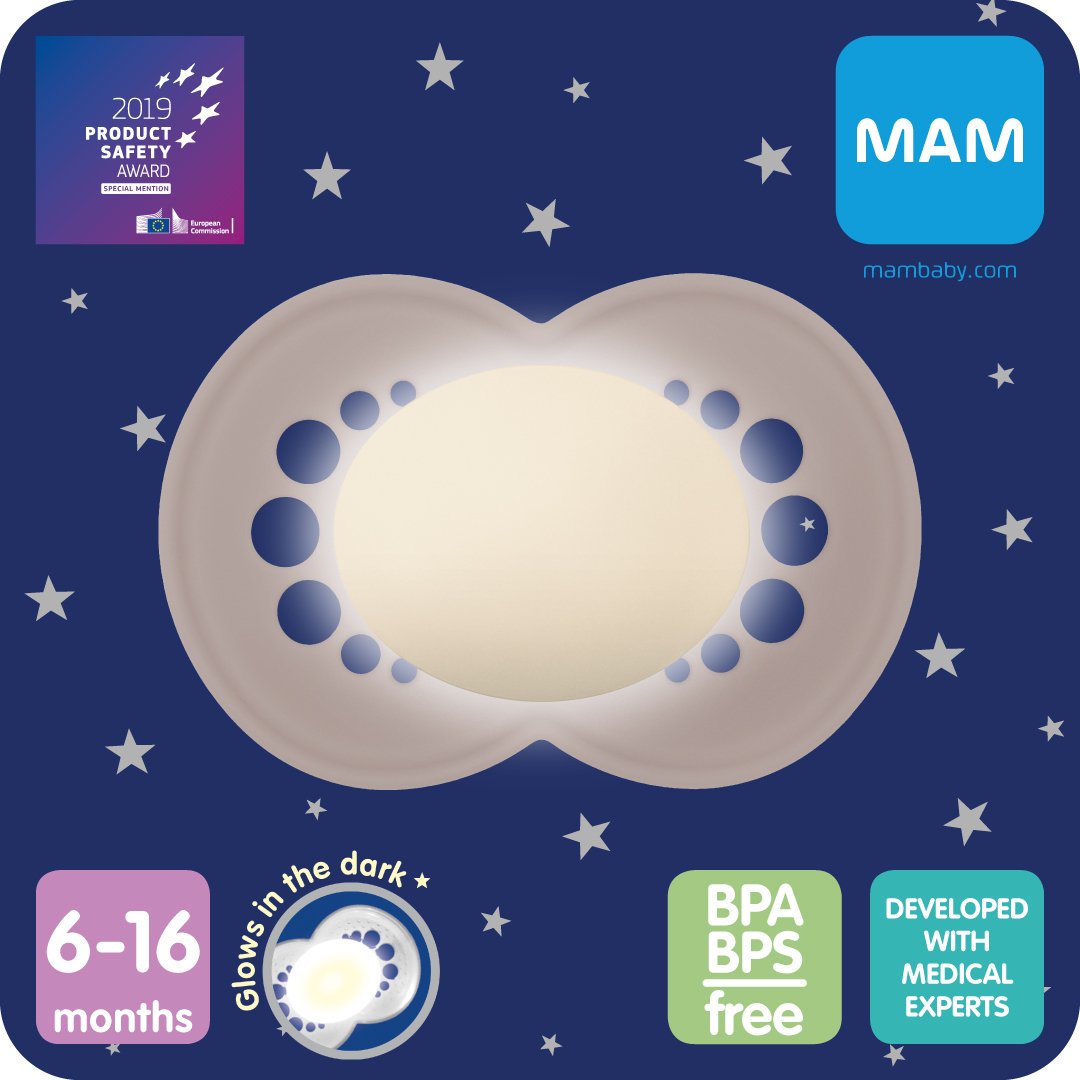 MAM Original Night Nappar 6-16 Månader Silikon 2 st - Olika färger