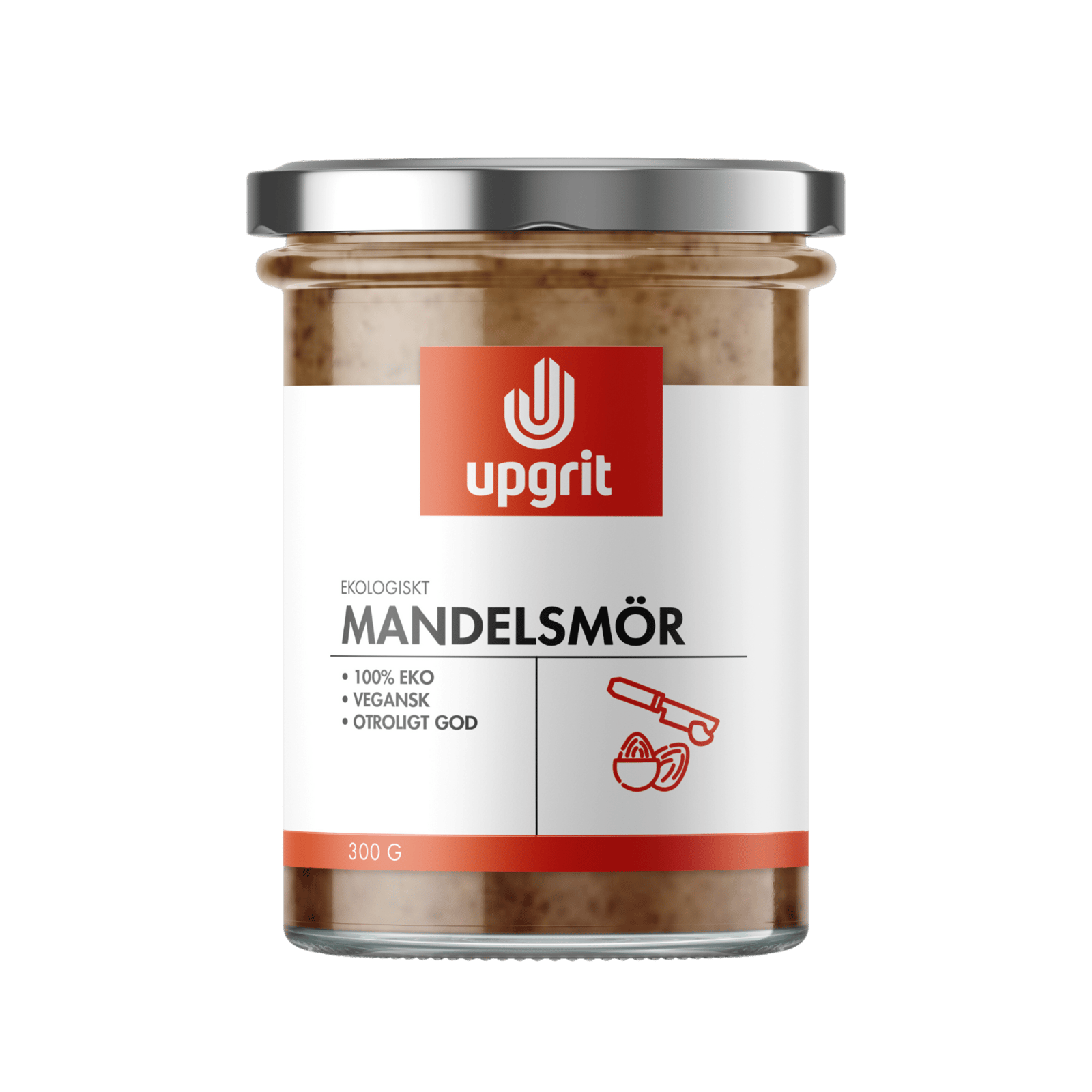 upgrit Ekologiskt Mandelsmör 300 g
