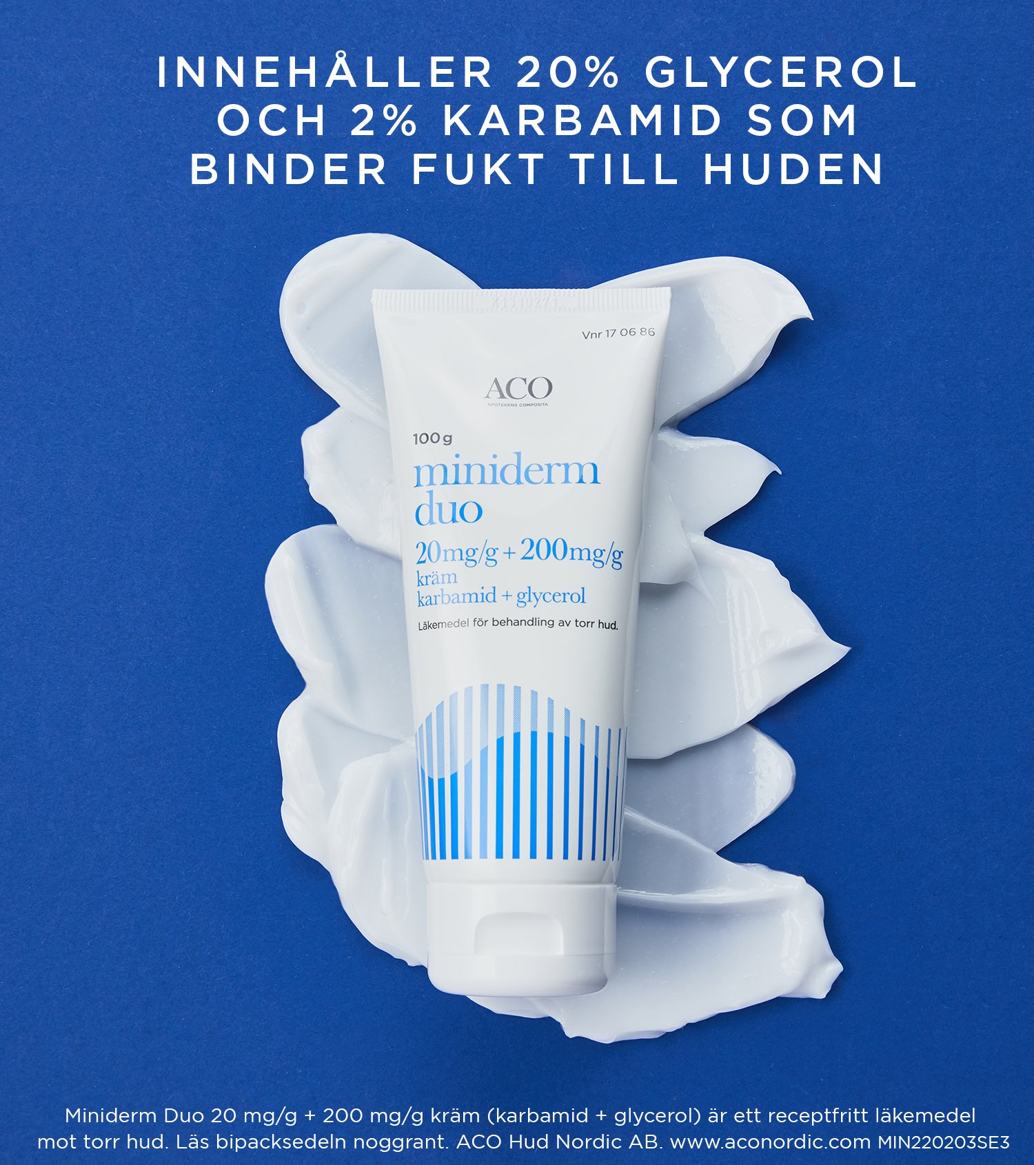 Miniderm Duo Kräm 2% Karbamid 20% Glycerol 100g