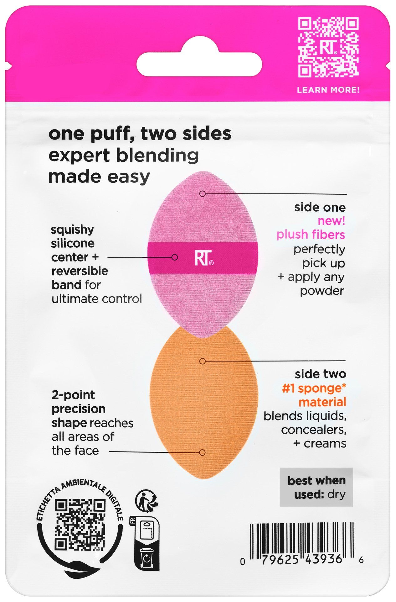 REAL TECHNIQUES 2 in 1 Miracle Powder Puff 1st