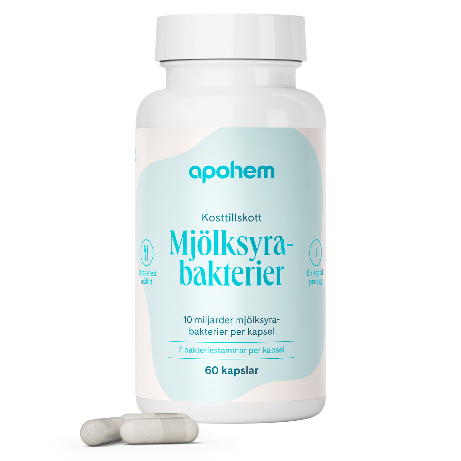 Apohem Mjölksyrabakterier 10 miljarder 7 stammar 60 kapslar