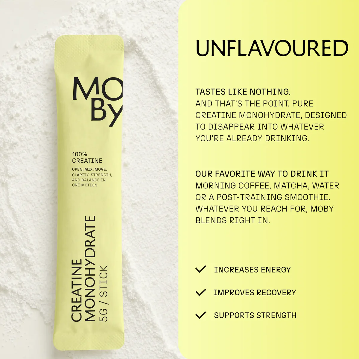 MOBY Kreatinmonohydrat Stickpacks 5g 30 st