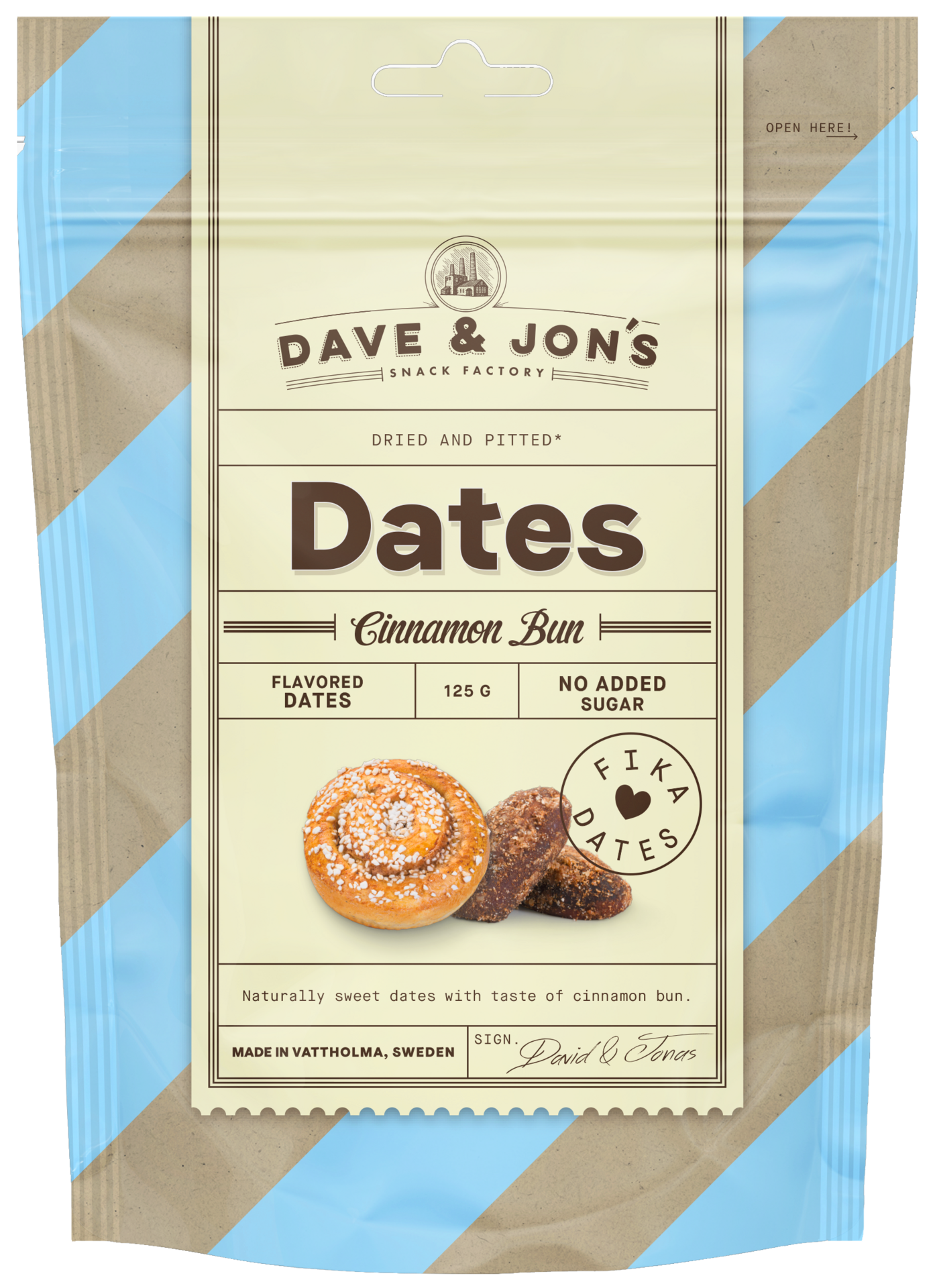 Dave & Jon´s Dadlar Kanelbulle 125 g