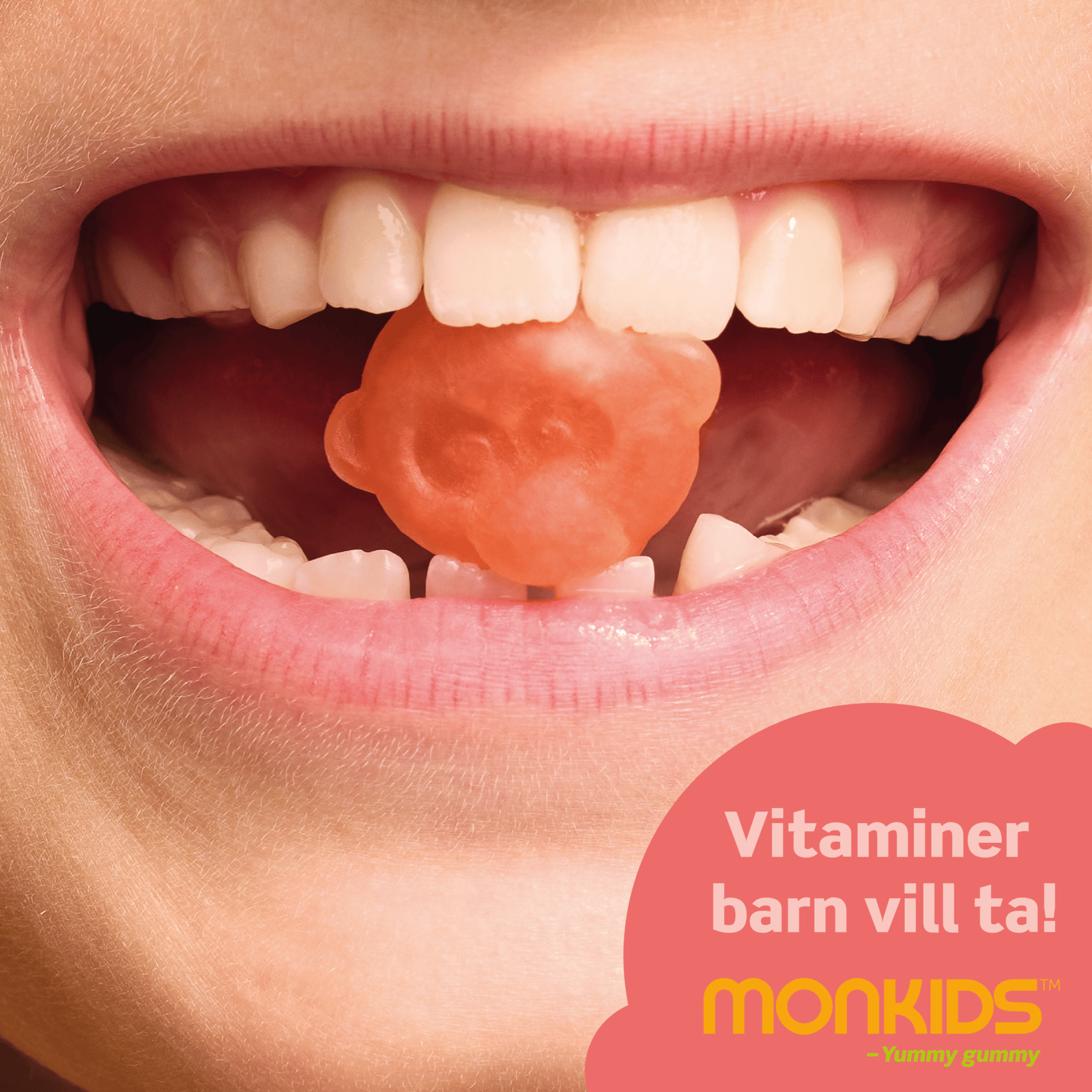 Monkids Multivitamin Jordgubb Barn 60 tuggtabletter