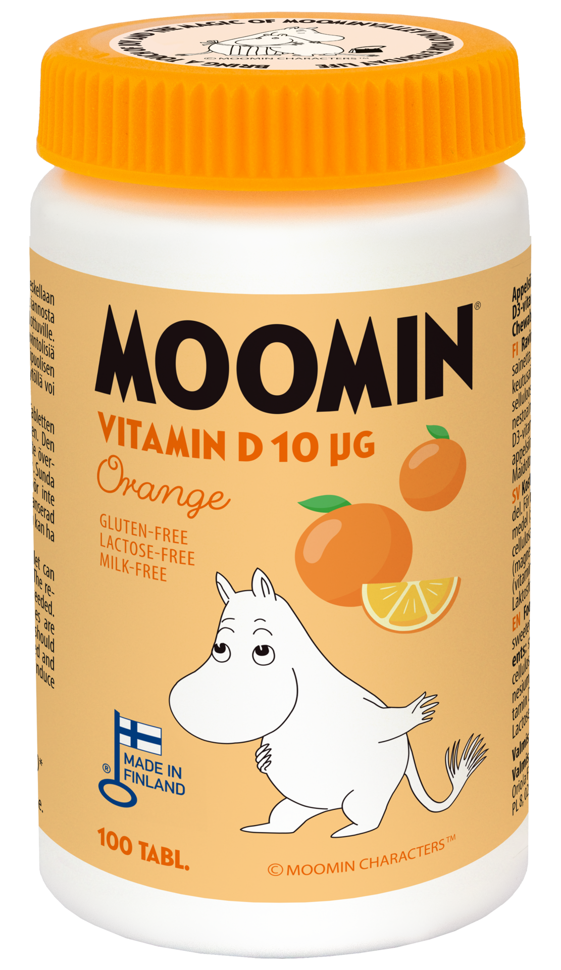 Moomin Vitamin D Tuggtablett Apelsin 100 Tabletter