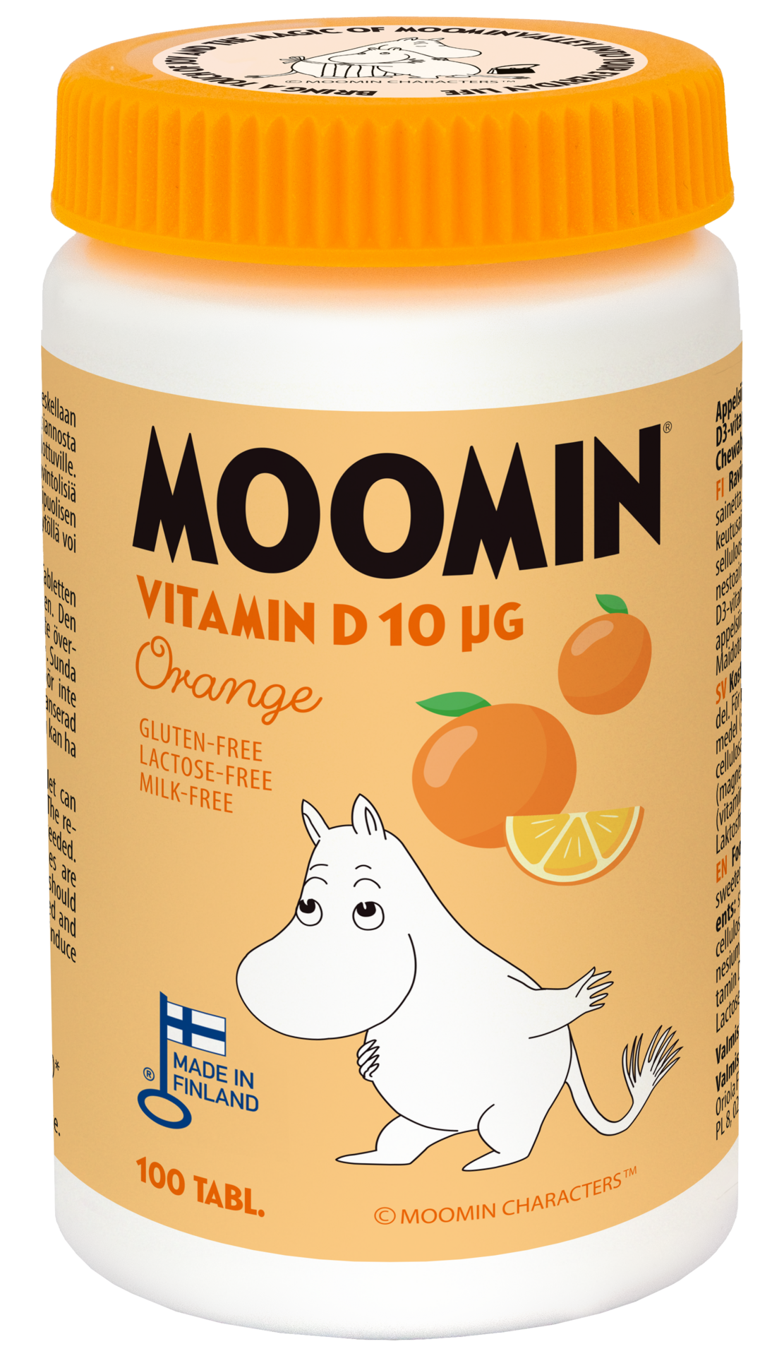 Moomin Vitamin D Tuggtablett Apelsin 100 Tabletter