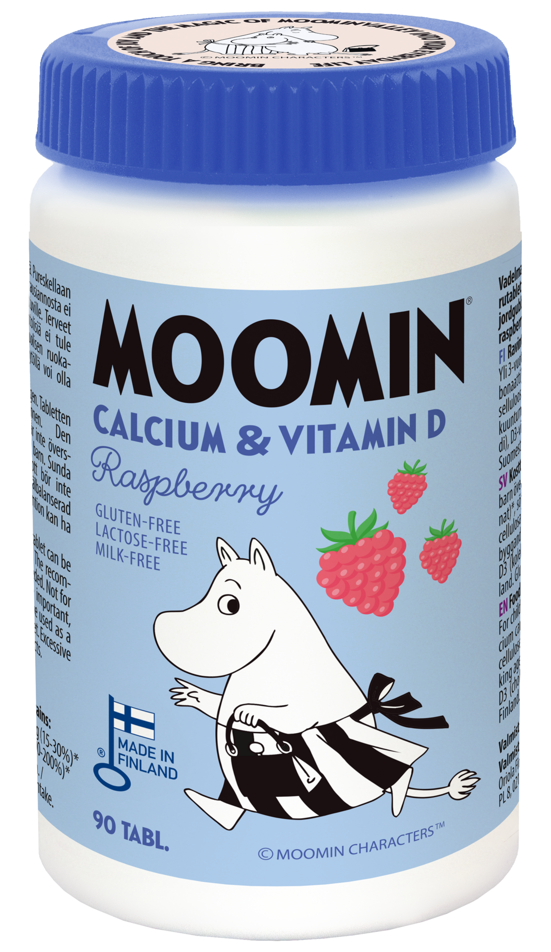 Moomin Kalcium & Vitamin D Hallon 90 Tabletter
