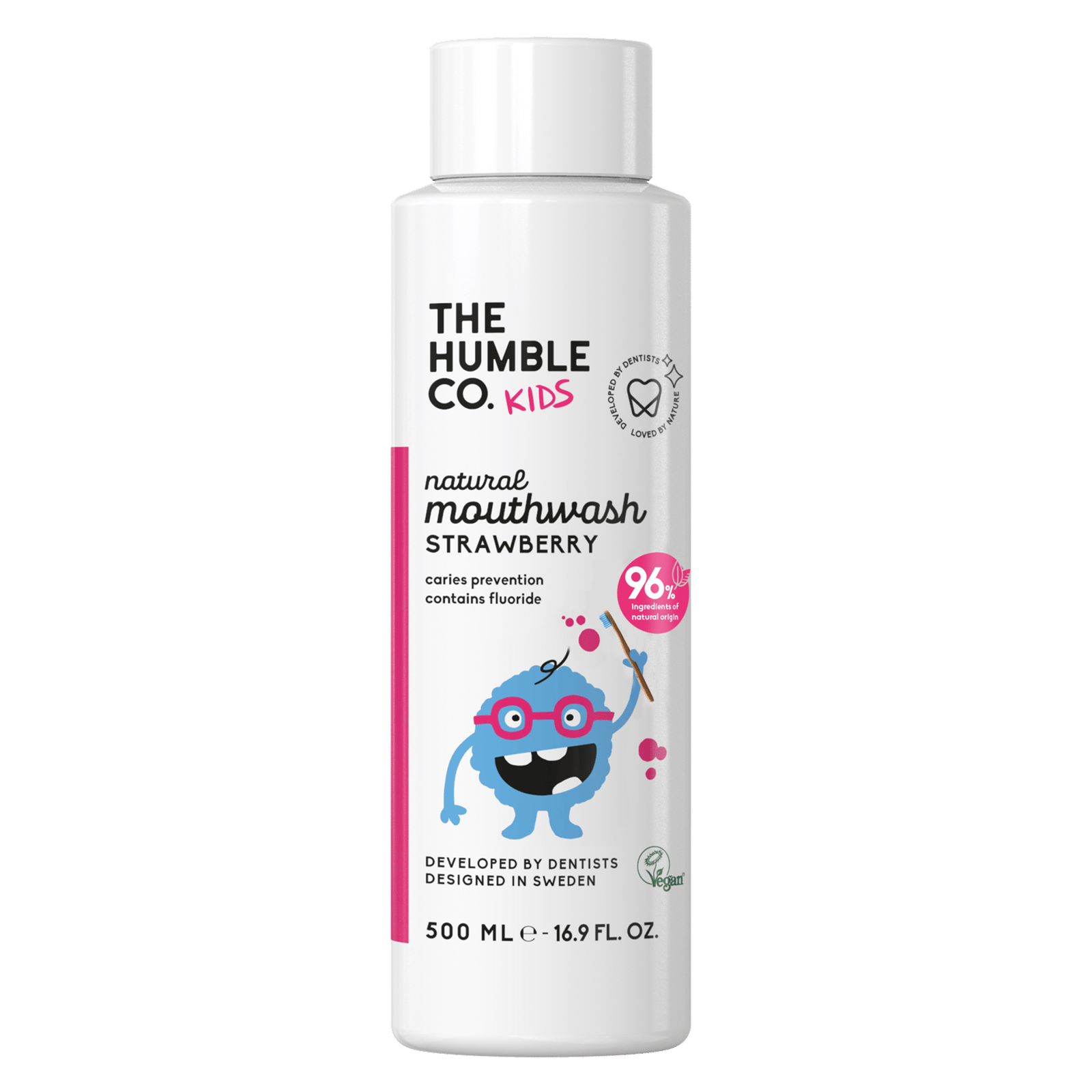 The Humble Co. Kids Natural Munskölj Strawberry 500 ml