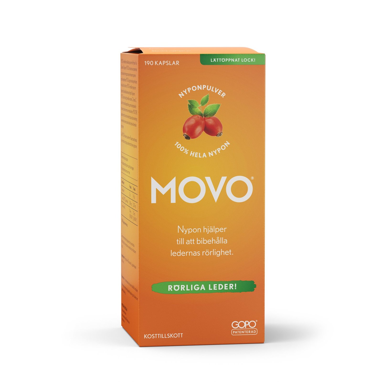 Movo Nyponpulver 190 st